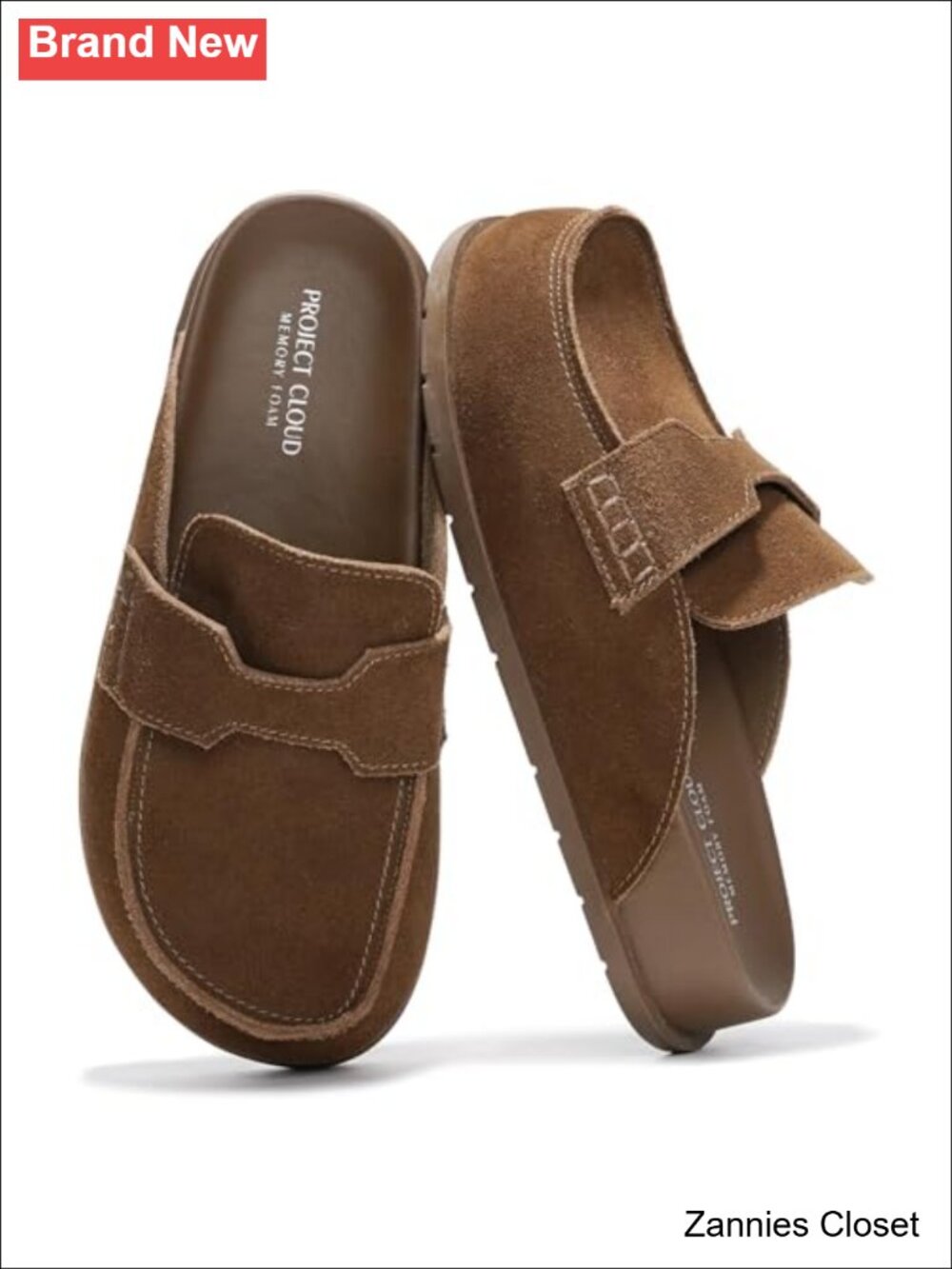 ✨ Project Cloud 100% Genuine Leather Slip On Clogs Mules Arch Support Women